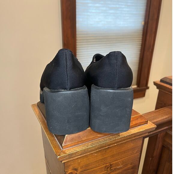 Apostrophe Womens Y2K Chunky Square Toe Loafer Black Shoe Size 7.5 Gilmore Girls - Picture 7 of 8